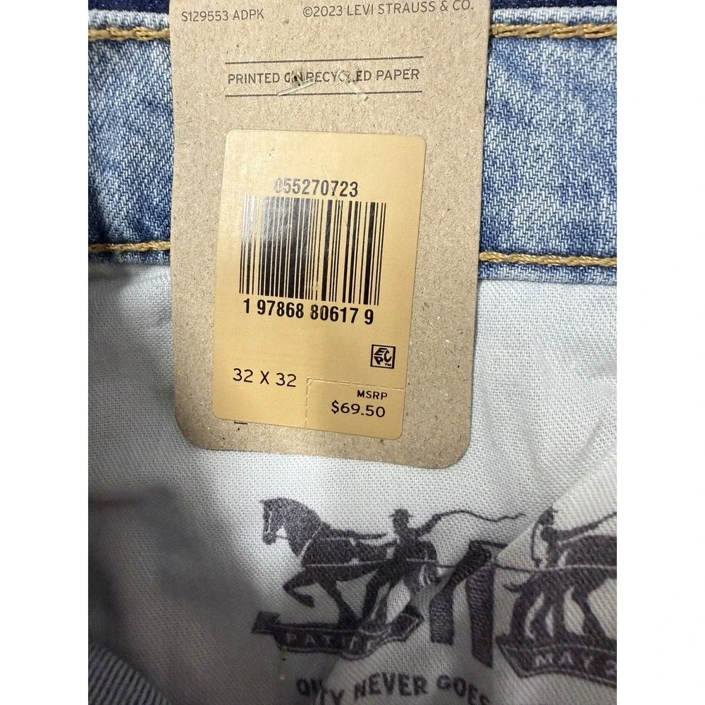 Levi's 527 Slim Bootcut Jeans Men's Tagged 32x32 Light Wash Blue Denim NWT